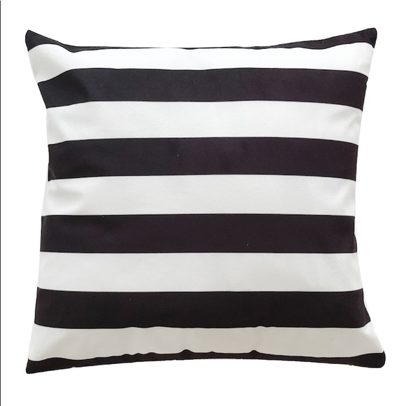 2 pack black white bold stripe pillow covers 18” - Picture 3 of 4